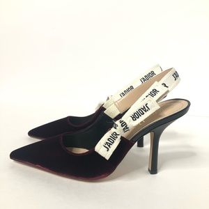 Dior Velvet & Ribbon Slingbacks